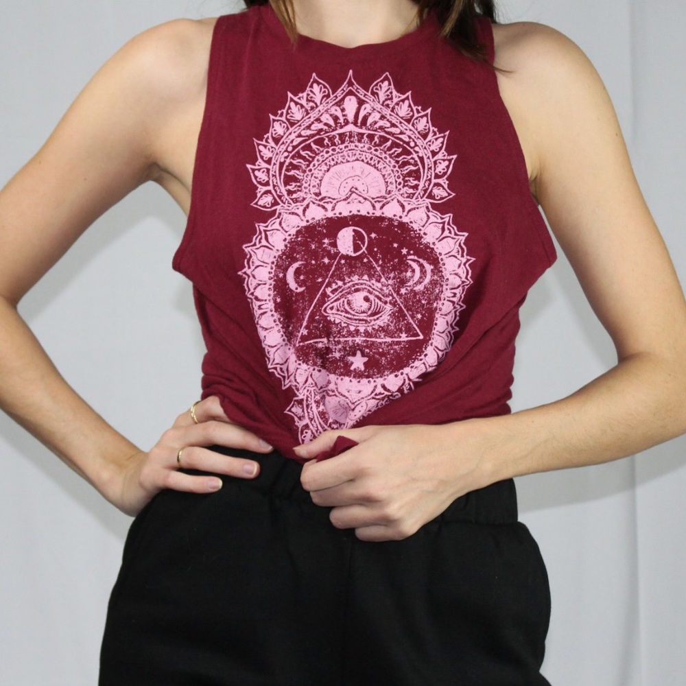 Billabong Maroon Bohemian Tank Top